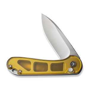 Nóż CIVIVI Button Lock Elementum II Ultem Amber