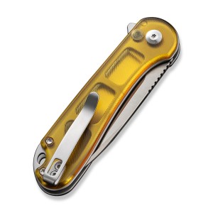 Nóż CIVIVI Button Lock Elementum II Ultem Amber