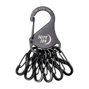 Brelok do kluczy z karabinkami Nite Ize S-Biner 0.5 czarny