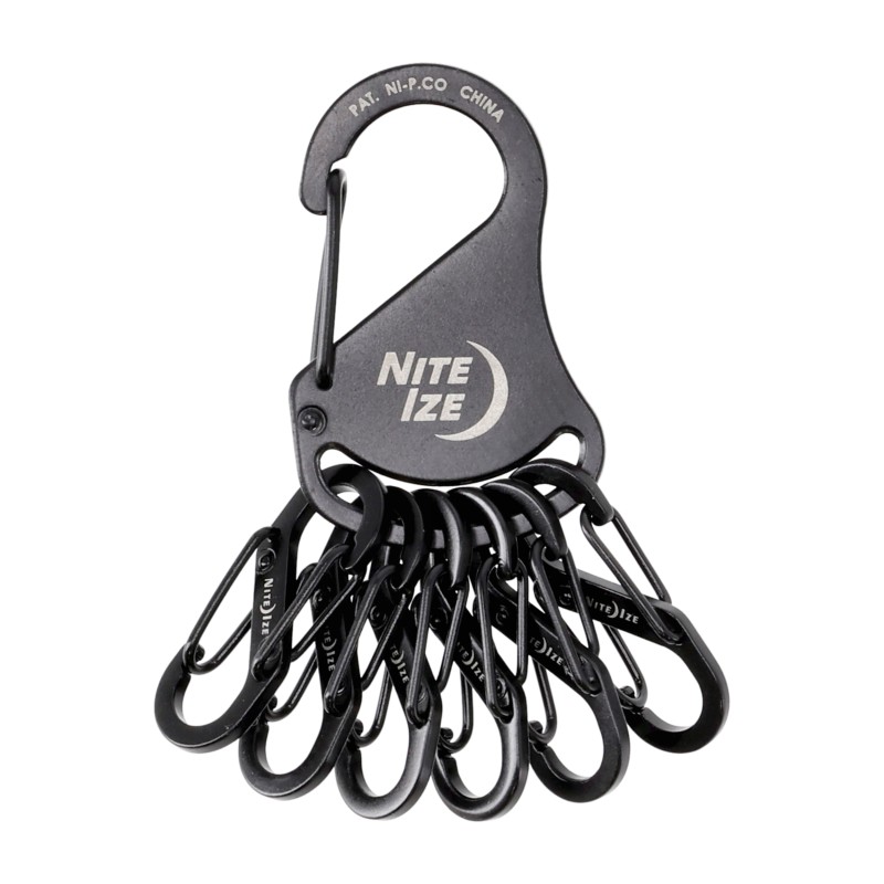 Brelok do kluczy z karabinkami Nite Ize S-Biner 0.5 czarny