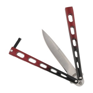 Nóż motylkowy Joker JKR595 czarno-czerwony