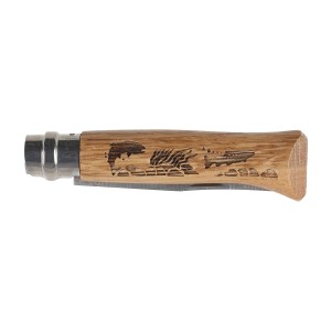 Nóż składany Opinel 8 inox dąb seria Animal - ryba