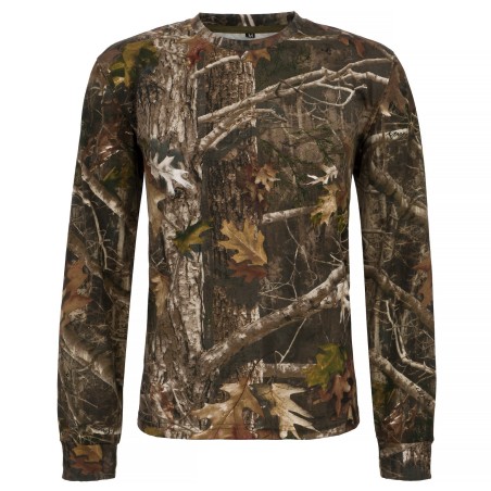Koszulka  myśliwska  HUNTER  T-shirt,  bawełniana  w  kamuflażu  leśnym,    długi  rękaw