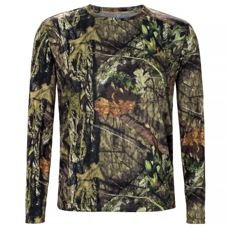 Koszulka  myśliwska  HUNTER  T-shirt,  w  kamuflażu  leśnym  cienka,    długi  rękaw