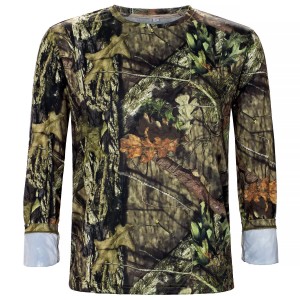 Koszulka  myśliwska  HUNTER  T-shirt,  w  kamuflażu  leśnym  cienka,    długi  rękaw