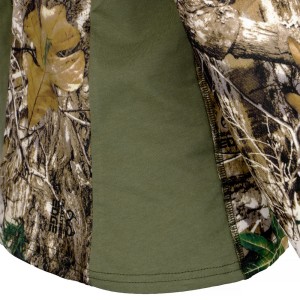 Koszulka  myśliwska  HUNTER  T-shirt,  w  kamuflażu  leśnym  z  wstawkami,    długi  rękaw