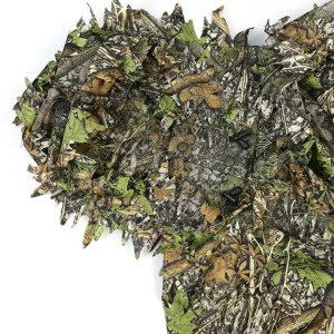 PELERYNA  MYŚLIWSKA  HUNTER  3D  REALISTYCZNE  LIŚCIE,  KAMUFLAŻ,  UNIWERSALNA