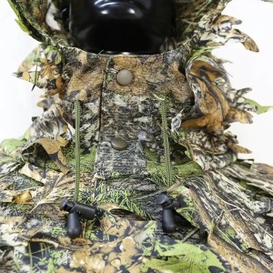 PELERYNA  MYŚLIWSKA  HUNTER  3D  REALISTYCZNE  LIŚCIE,  KAMUFLAŻ,  UNIWERSALNA