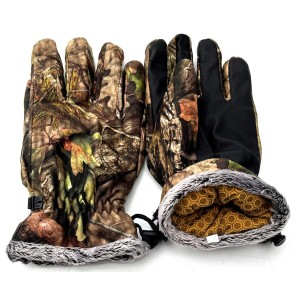 Rękawiczki  myśliwskie  HUNTER  ciepłe,miękkie  kamuflaż  las