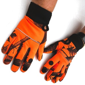 Rękawiczki  myśliwskie  HUNTER  strzeleckie  ,  myśliwskie  ,miękkie  w  kamuflażu  orange