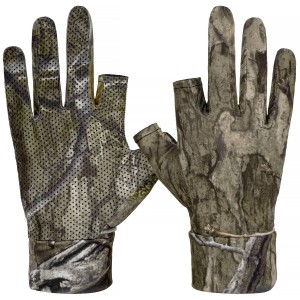 Rękawiczki  myśliwskie  HUNTER  wędkarskie  z  dwoma  odkrytymi  palcami,  cienkie,  elastyczne