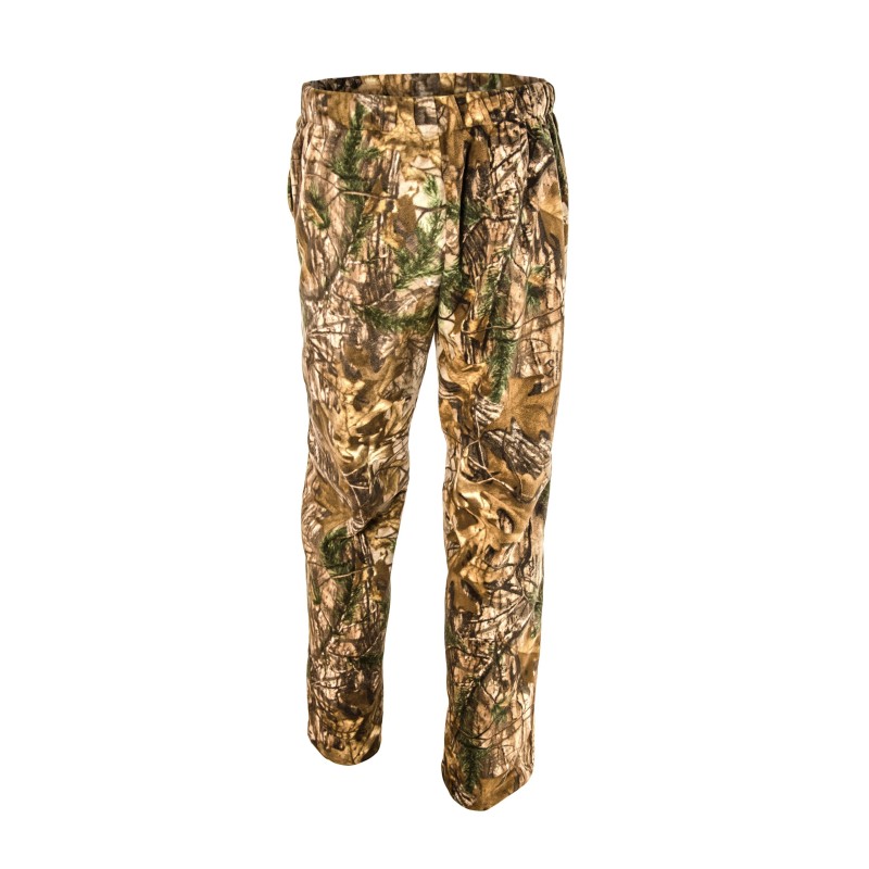 Spodnie  myśliwskie  HUNTER  z  polaru  kamuflaż  leśny  real  camo
