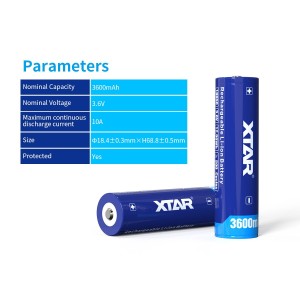 Akumulatorek Xtar ICR18650 Li-Ion 3,6V 3600 mAh