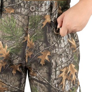 SPODNIE MYŚLIWSKIE HUNTER, wędkarskie, miękkie , ciche softshellowe w kamuflażu leśnym
