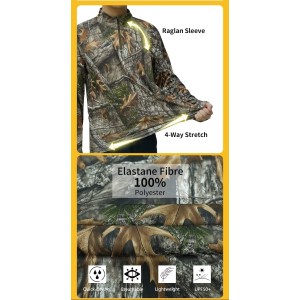 BLUZA MYŚLIWSKA HUNTER cienka, miękka, wygodna koszulka Loogu w kamuflażu