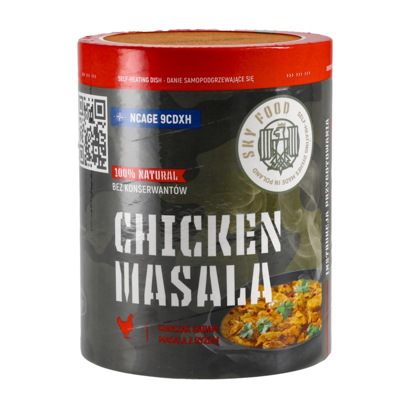 Danie samopodgrzewające SKYFOOD Kurczak garam masala z ryżem 400 g