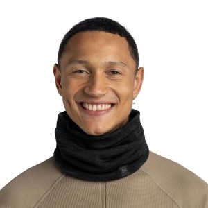 Komin Buff Heavyweight Merino Wool - solid black