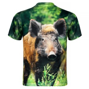 Koszulka myśliwska HUNTER T-shirt  z nadrukiem 3D dzik