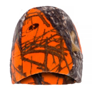 Czapka myśliwska HUNTER z polaru 2 kolory kamuflaż, camo orange