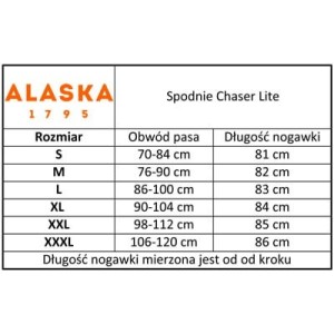 SPODNIE ALASKA myśliwskie Chaser Lite Ms Night Green spodnie letnie