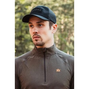 CZAPKA ALASKA myśliwska Trucker Black uniwersalna z daszkiem