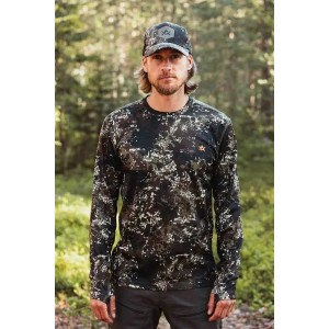 KOSZULKA ALASKA myśliwska T-shirt, CoolDry MS LS BlindTech Forest koszulka techniczna z długim rękawem