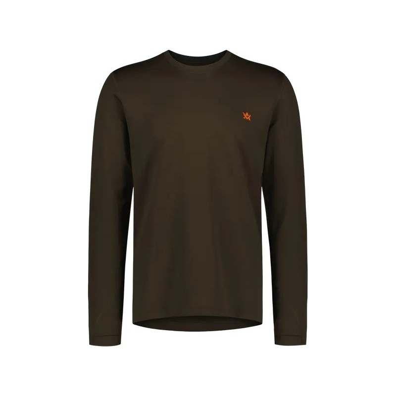 KOSZULKA ALASKA myśliwska T-shirt, CoolDry MS LS Brown koszulka techniczna z długim rękawem