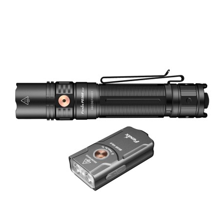 Zestaw latarek LED Fenix PD36R Pro i E03R V2.0 szara