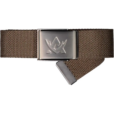 PASEK ALASKA z metalową klamrą z logo producenta w kolorze Moss Brown
