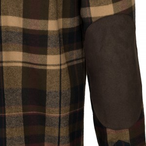 KOSZULA MYŚLIWSKA HUNTER, flanelowa koszula w kratkę, Mellow Brown