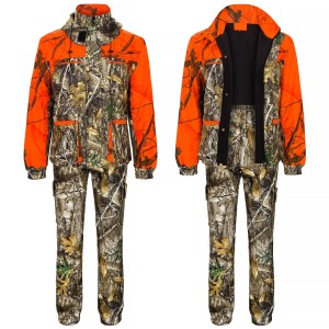 KURTKA MYŚLIWSKA HUNTER w kamuflażu real/orange na polowania zbiorowe