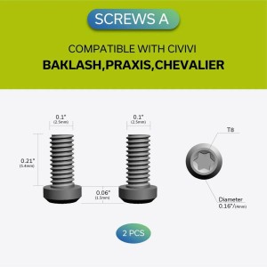 Klips CIVIVI Titanium z 6 śrubkami T001C