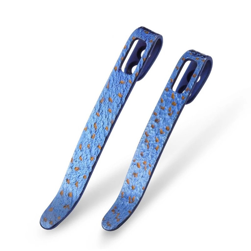 2 klipsy CIVIVI Flamed Titanium Blue/Golden 50/55