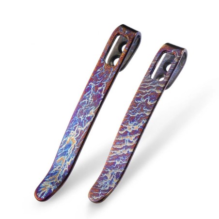 2 klipsy CIVIVI Flamed Titanium Blue/Purple 50/55