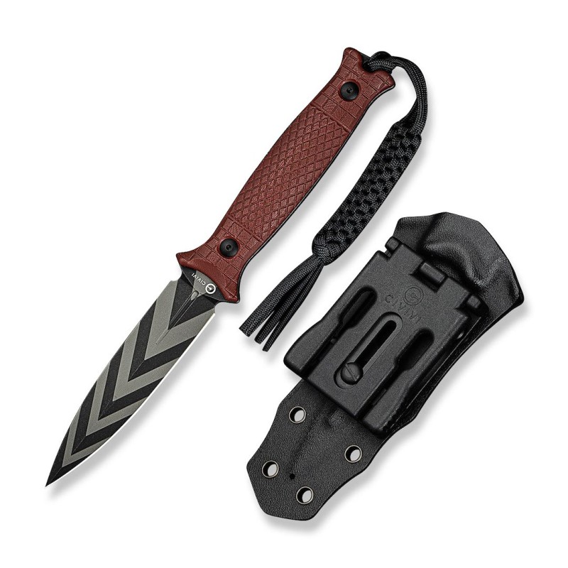 Nóż CIVIVI Fixed Perfrico 14C28N Burgundy G10