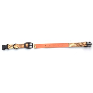 Obroża HUNTER dla psa myśliwskiego camo/orange dwustronna