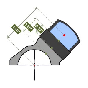 Montaż Reptilia ROF-45 do AUS 34mm z footprintem Trijicon RMR czarny 100-017