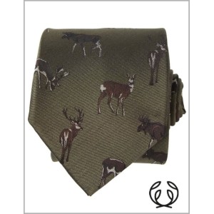 Krawat Chevalier Dixter Silk jedwabny jelenie