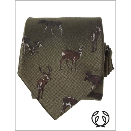 Krawat Chevalier Dixter Silk jedwabny jelenie