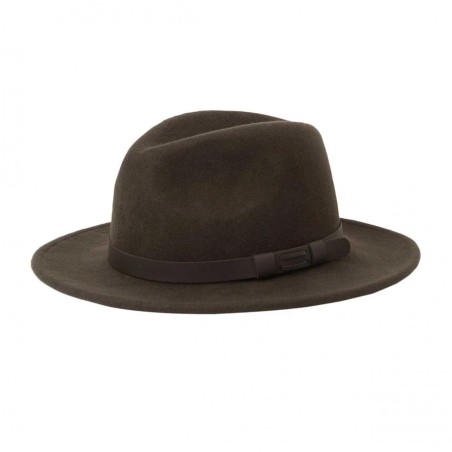 KAPELUSZ Chevalier Chevalier Skye Wool Hat Leather Brown 100% wełna