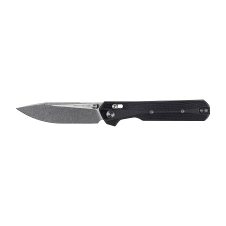 Nóż składany KNIVESPL The First Sandvik 14C28N, czarne G10, Stonewashed/Satin