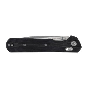 Nóż składany KNIVESPL The First Sandvik 14C28N, czarne G10, Stonewashed/Satin