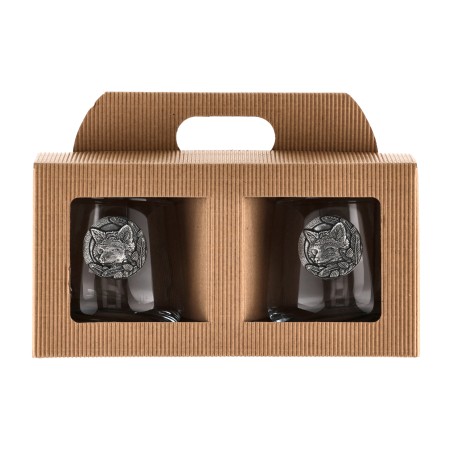Szklanki do whisky Golden Fox Luna Fox Silver zdobione odlewanym elementem 2 szt.