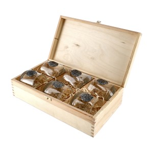 Szklanki do whisky Golden Fox Luna Wild Boar Silver zdobione odlewanym elementem 6 szt.