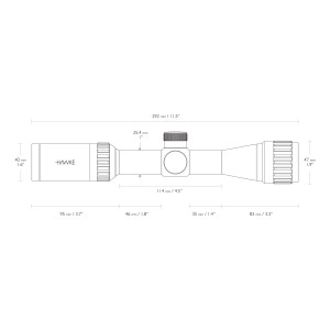 Luneta celownicza Hawke Vantage 1" 2-7x32 AO Mil Dot