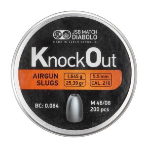 Śrut diabolo JSB KnockOut Slugs 5,5 mm 200 szt.