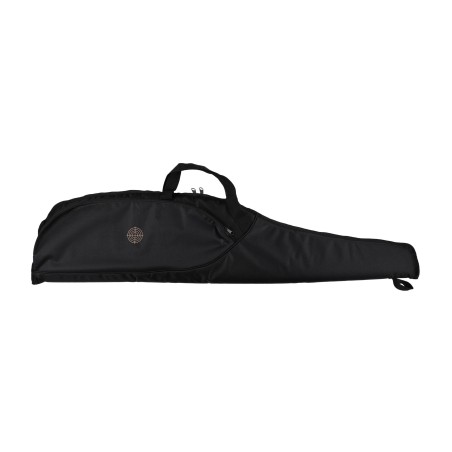 Pokrowiec na broń Forsport 125 cm - czarny, haft beżowa tarcza, biza czarna