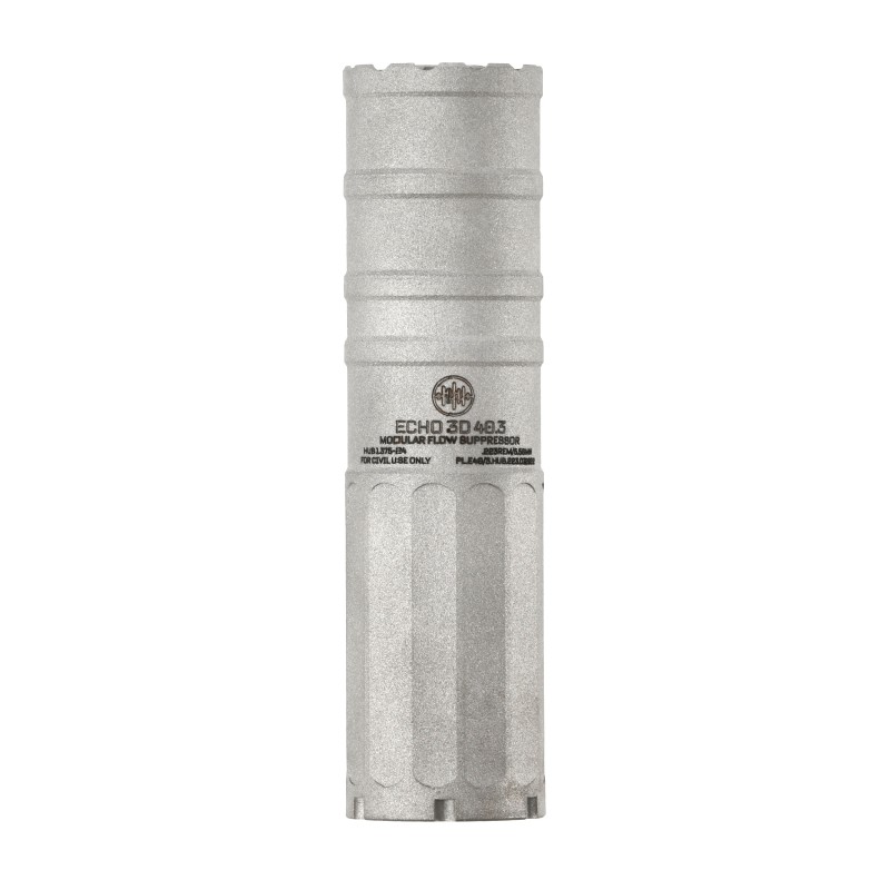 Tłumik BK Precise ECHO 3D 40.3 + HUB Taplock kal. 5,56mm Blasted Stainless