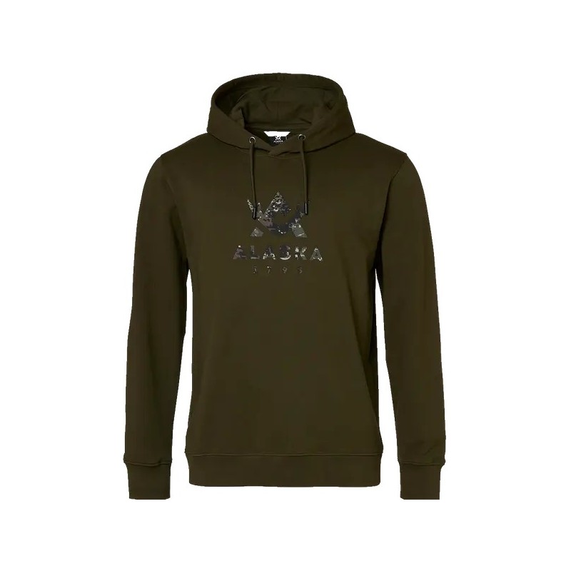 BLUZA ALASKA myśliwska Camo Logo Ms Night Green 100% bawełna