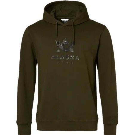 BLUZA ALASKA myśliwska Camo Logo Ms Night Green 100% bawełna
